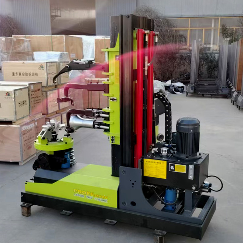 拆解氣動(dòng)輪胎拆裝機(jī)拆裝大車(chē)胎